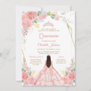 Pink Mis Quince Quinceanera Invitation