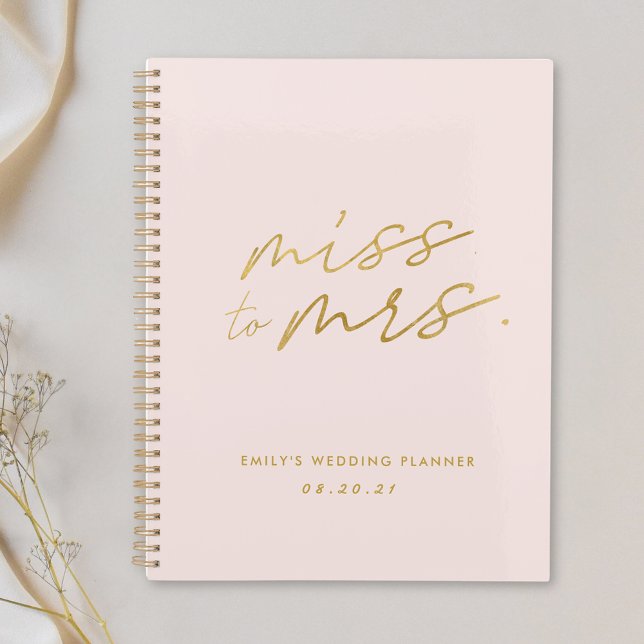 Pink Miss to Mrs. Personalised Bridal Wedding Planner (Creator Uploaded)