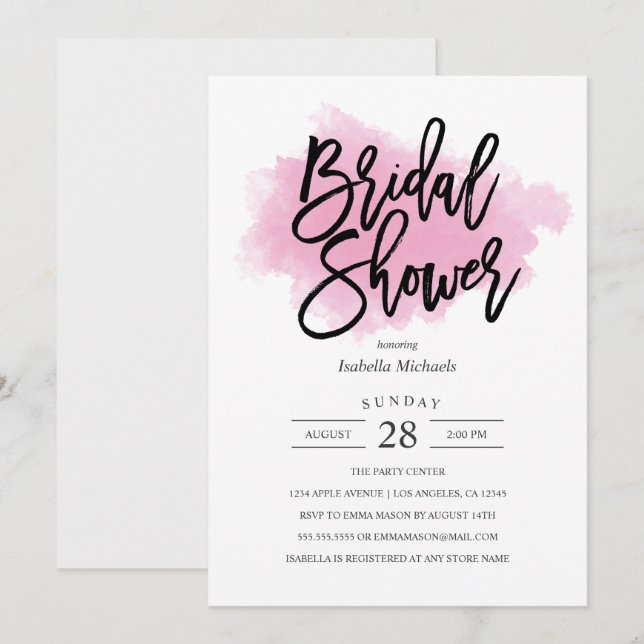 Pink Mist | Bridal Shower Invitation (Front/Back)