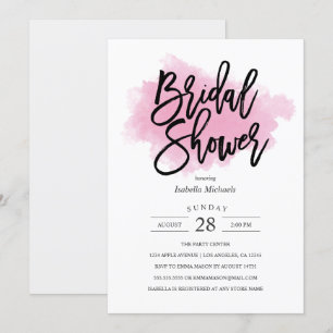 Pink Mist Bridal Shower Invitation