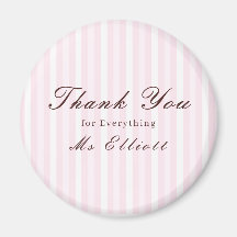 Pink Mist - Personalised Thank You Teacher Magnet