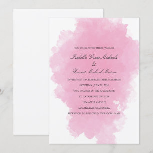 Pink Mist Wedding Invitation