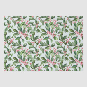 Pink Mistletoe Vintage Christmas Tissue Paper