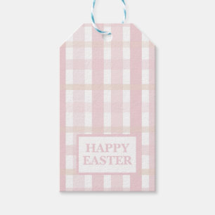 Pink Mix Plaid Design Gift Tags