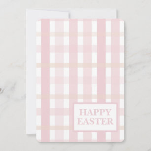 Pink Mix Plaid Design Holiday Card