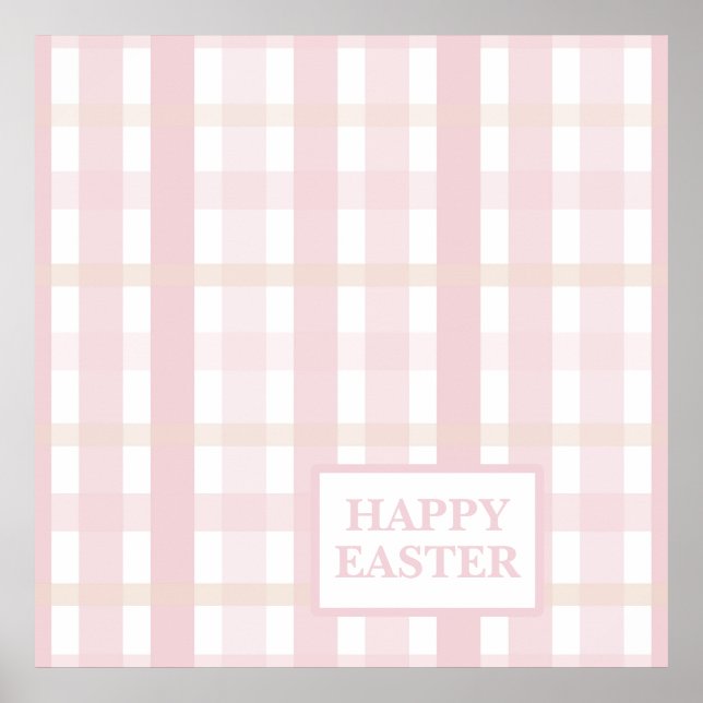 Pink Mix Plaid Poster (Front)