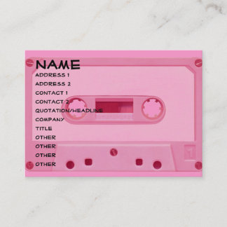 Pink Mix Tape Business Card