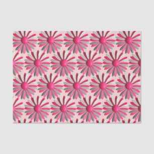 Pink MOD Daisy Flower Spring Summer Baby Shower Tissue Paper