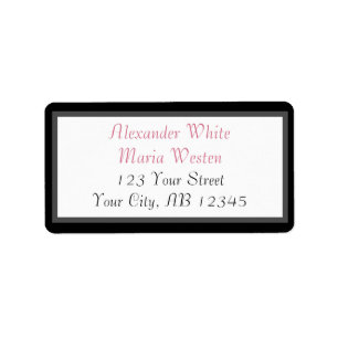 Pink Modern Address Labels