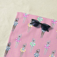 Pink Modern Artistic Swimmers Swimming Pool