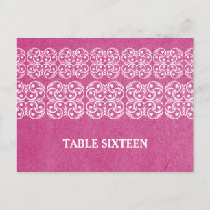 Pink Modern Bohemian Table Number Postcard