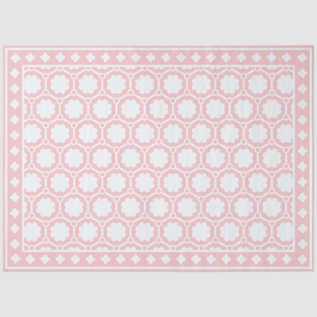 Pink Modern Bone Inlay Decoupage Paper (Front)