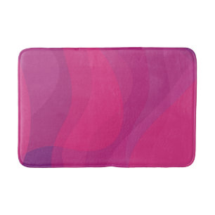 Pink, modern, cool, trendy urban wavy illustration bath mat