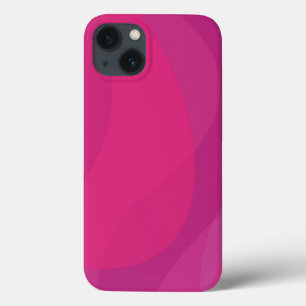 Pink, modern, cool, trendy urban wavy illustration iPhone 13 case
