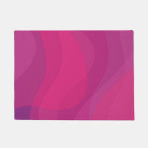 Pink, modern, cool, trendy urban wavy illustration doormat