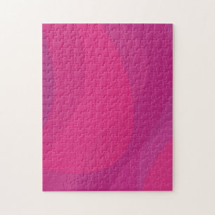 Pink, modern, cool, trendy urban wavy illustration jigsaw puzzle