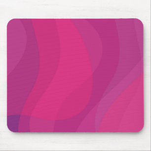 Pink, modern, cool, trendy urban wavy illustration mouse pad