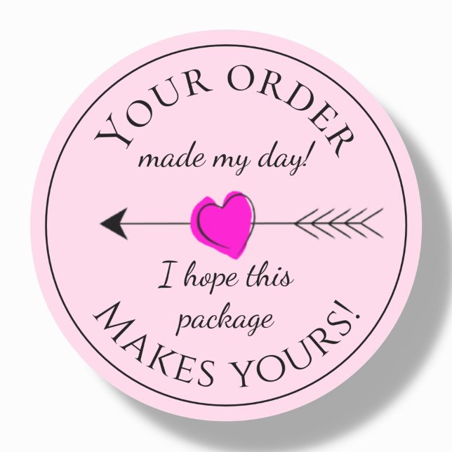 Pink Modern Customer Order Thank you Labels (Creator Uploaded)