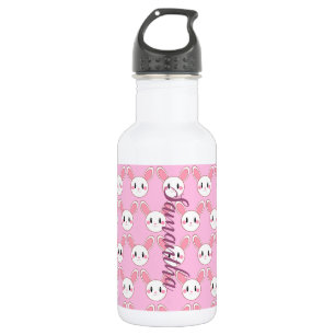 Pink Modern Cute Fluffy Bunny Rabbit 532 Ml Water Bottle