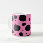 pink modern dalmatian spots animal pattern coffee mug<br><div class="desc">pink modern dalmatian spots animal pattern Rug.follow us for new designs and products</div>