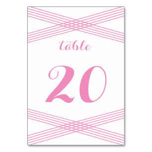 Pink Modern Deco Table Card
