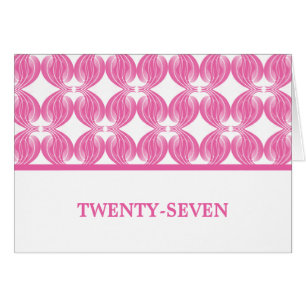 Pink Modern Deco Table Number Card