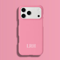 Pink Modern Double Layer Simple Initial Monogram