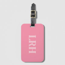 Pink Modern Double Layer Simple Initial Monogram