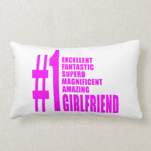 Pink Modern Girlfriends : Number One Girlfriend Lumbar Cushion