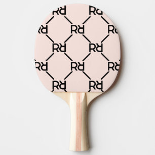 Pink Modern Girly Monogram Letter Luxury Elegant Ping Pong Paddle