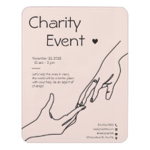 Pink Modern Illustration Fundraiser Charity Event