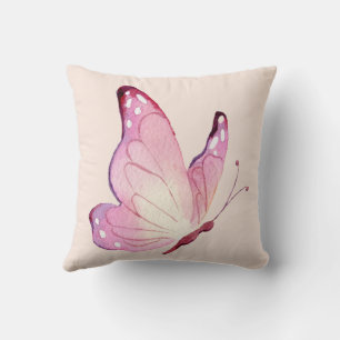 Pink Modern Minimalist Butterfly Cushion