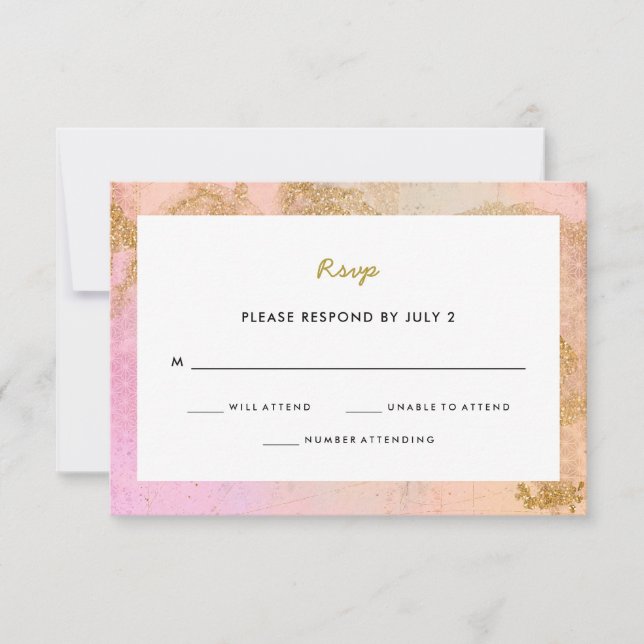 Pink Modern Mitzvah | RSVP Response (Front)