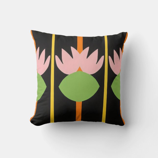 pink modern simple tulips cushion (Front)