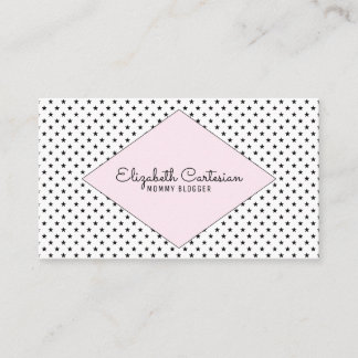 Pink Modern Stars Business Card