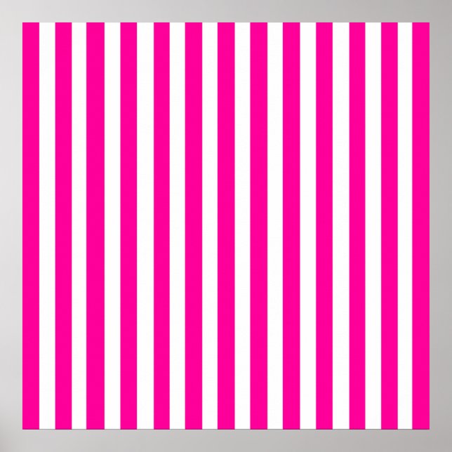 Pink Modern Stripes Poster (Front)