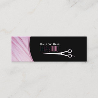 Pink Modern Stylist Salon Skinny Business Card