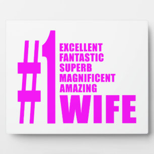 Pink Modern Wives : Number One Wife Plaque