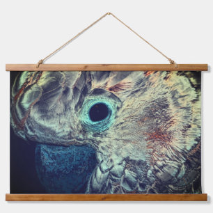 Pink Moluccan Cockatoo Parrot Abstract Art Hanging Tapestry