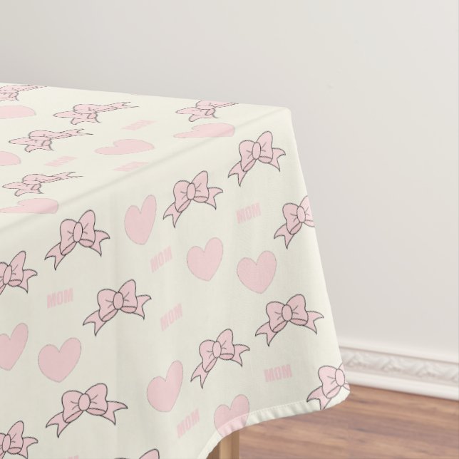 Pink mom pattern tablecloth (In Situ)