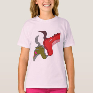 Pink Mommy & Baby Dragon Kid's T-Shirt