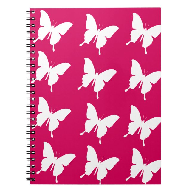 Pink monarch butterflies  notebook (Front)