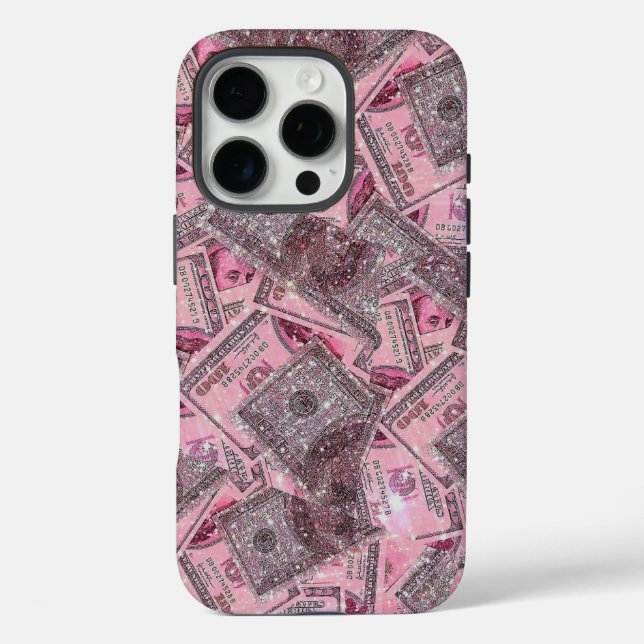 Pink Money Aesthetic Phone Case 💸💖 (Back)