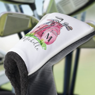 Pink Monogram Golf Head Cover