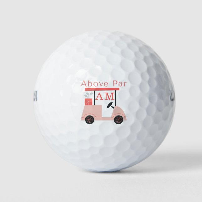 Pink Monogram Initial Golf Balls (Front)