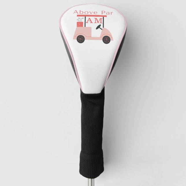 Pink Monogram Initial Golf Head Cover (Front)