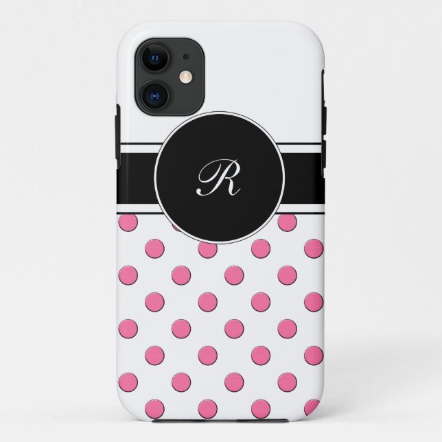 Pink Monogram iPhone 5 Cases (Back)