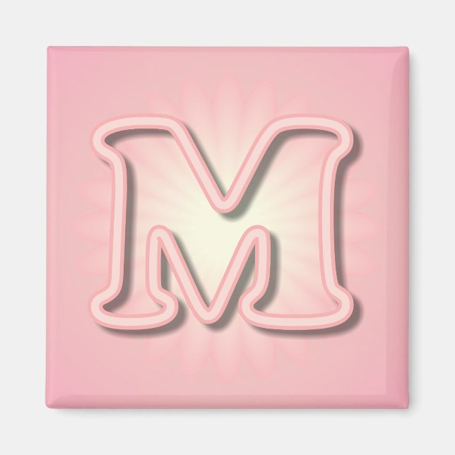 Pink Monogram M Magnet (Front)