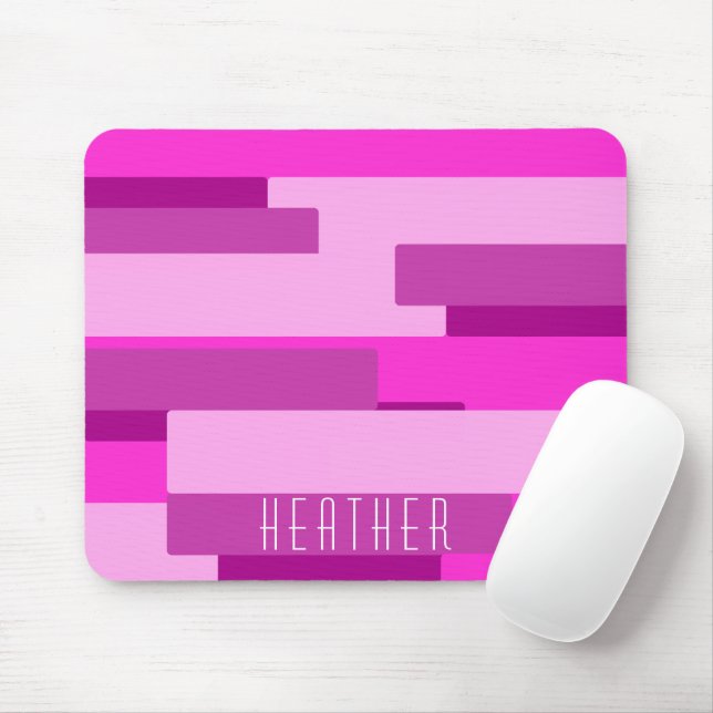 Pink Monogram Mouse Pad (With Mouse)