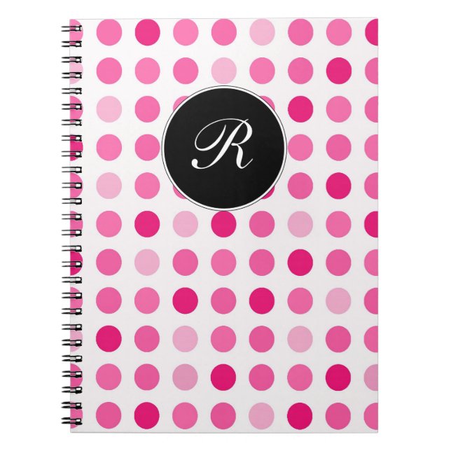 Pink Monogram Notebook Journal (Front)